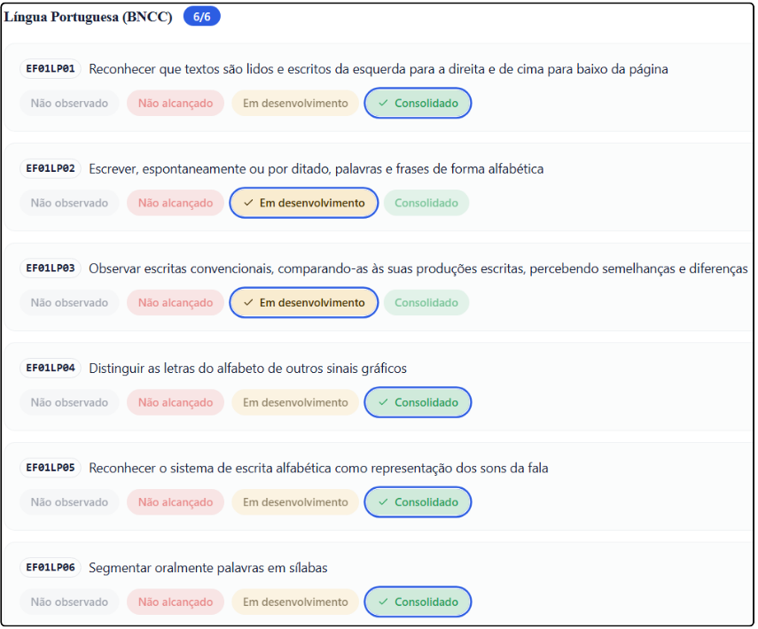 Print de relatório - antes